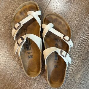 Birkenstock Cream Double-Strap Sandals